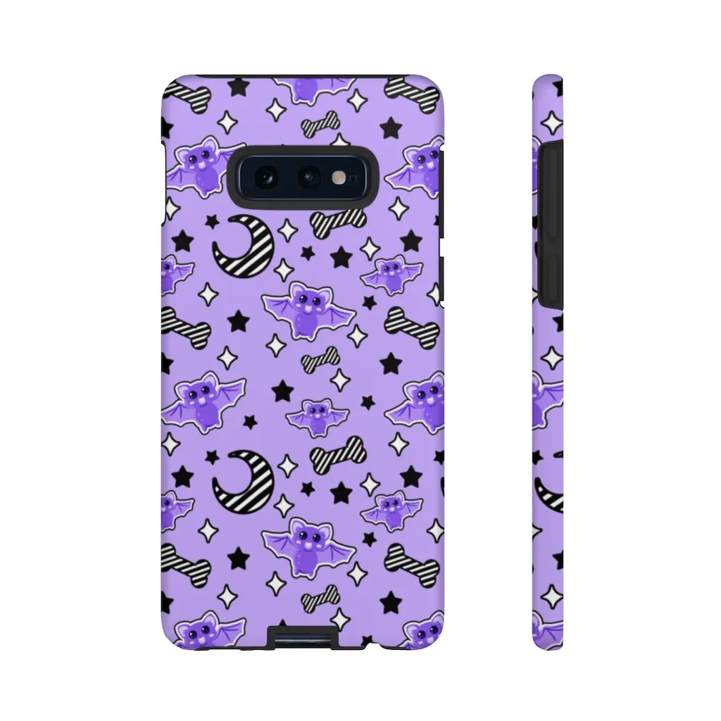 Magical Kawaii Spooky Bats Purple Tough Phone Case
