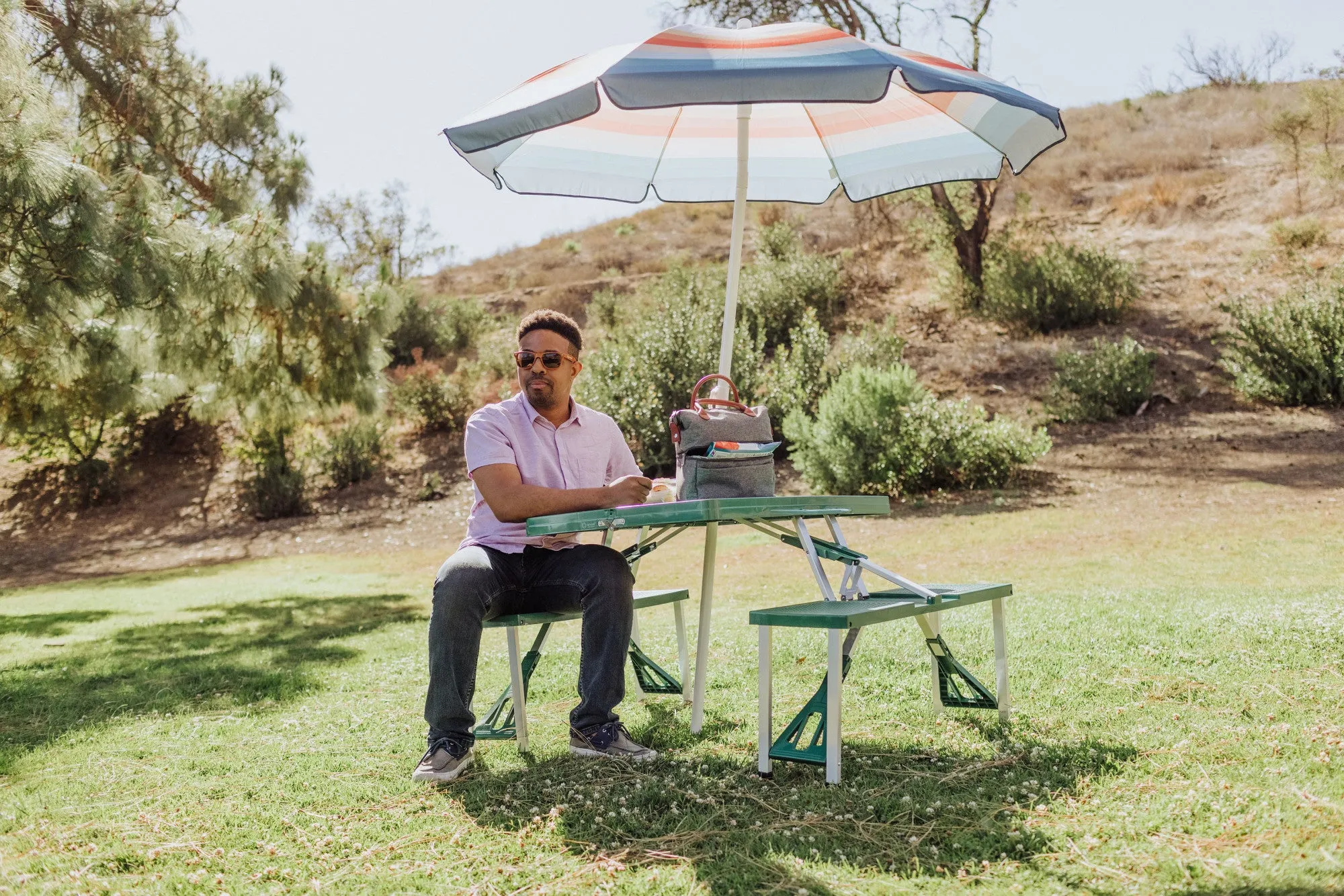Mandalorian Grogu - Picnic Table Portable Folding Table with Seats