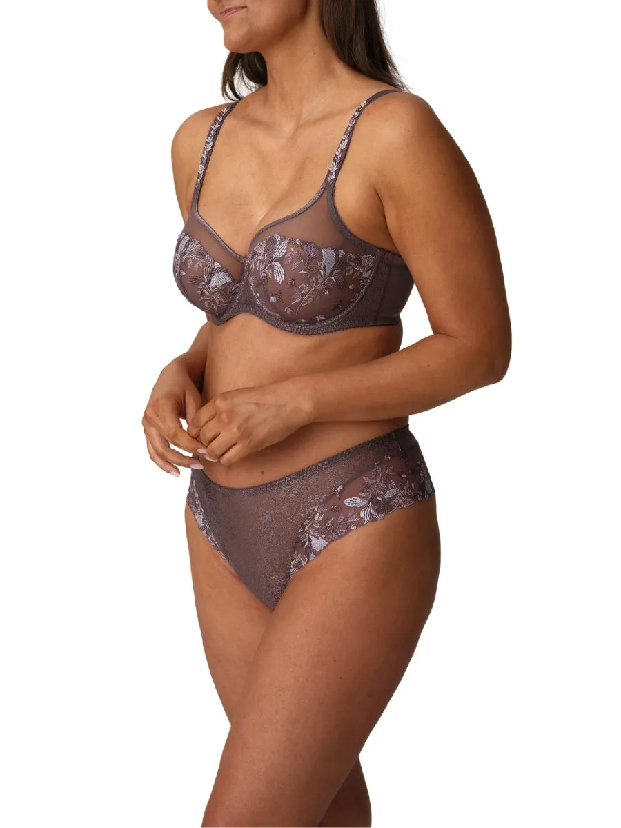 Mohala Vertical Seam Balcony Bra - Eye Shadow