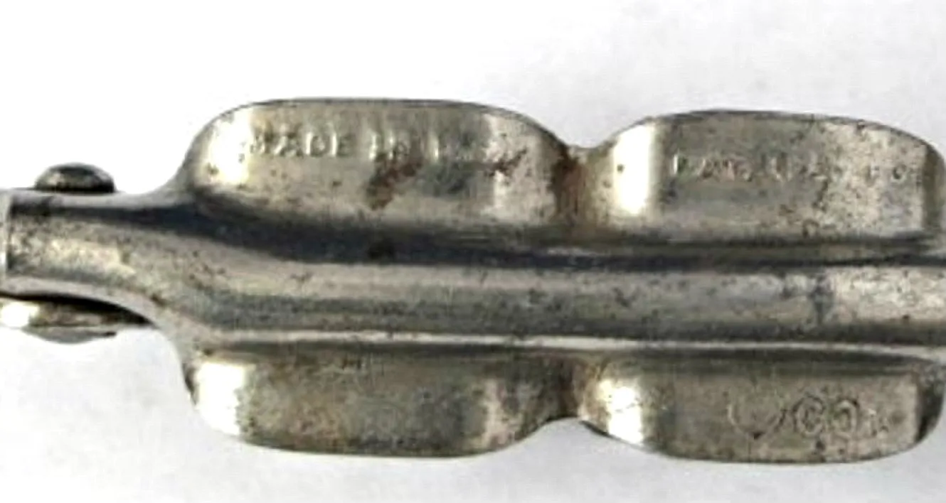 Nut Cracker Nutcracker Double Pat Applied For Nickel Plated 1900 Flared Kitchen Gadget