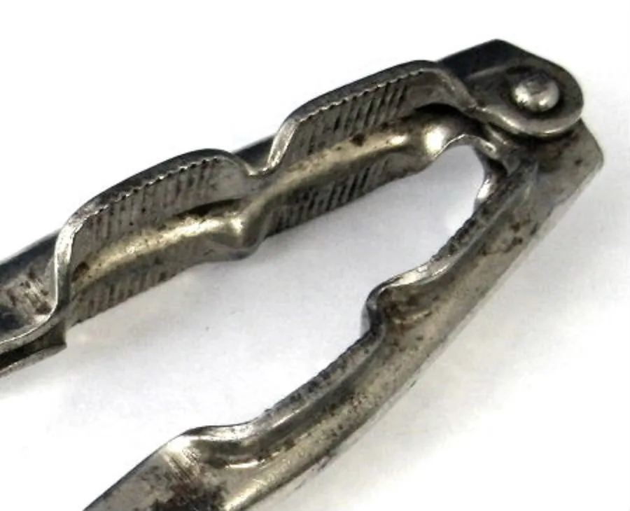 Nut Cracker Nutcracker Double Pat Applied For Nickel Plated 1900 Flared Kitchen Gadget