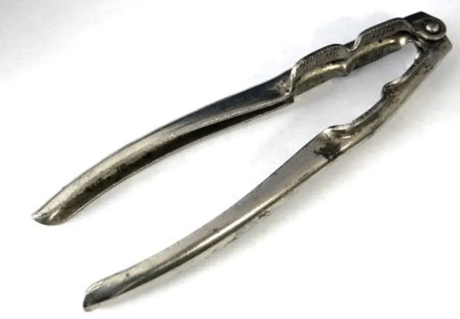 Nut Cracker Nutcracker Double Pat Applied For Nickel Plated 1900 Flared Kitchen Gadget