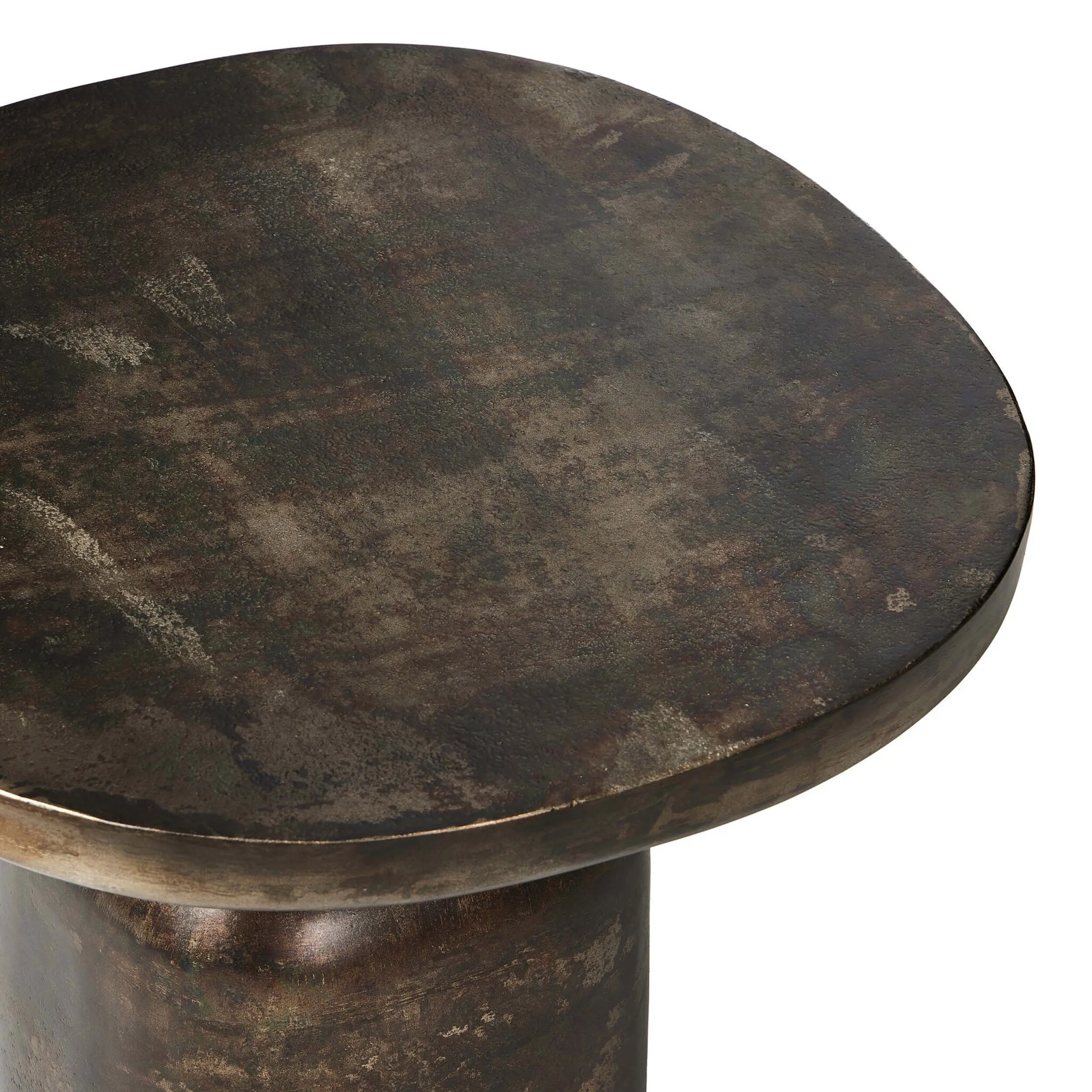 Odessa End Table, Distressed Bronze
