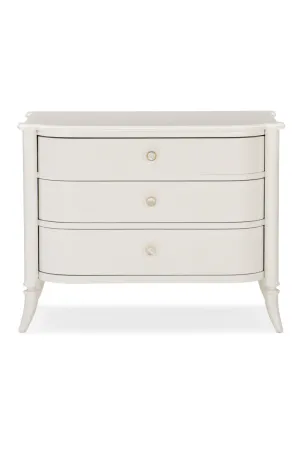 Pearlized White Nightstand | Caracole Oyster Diver