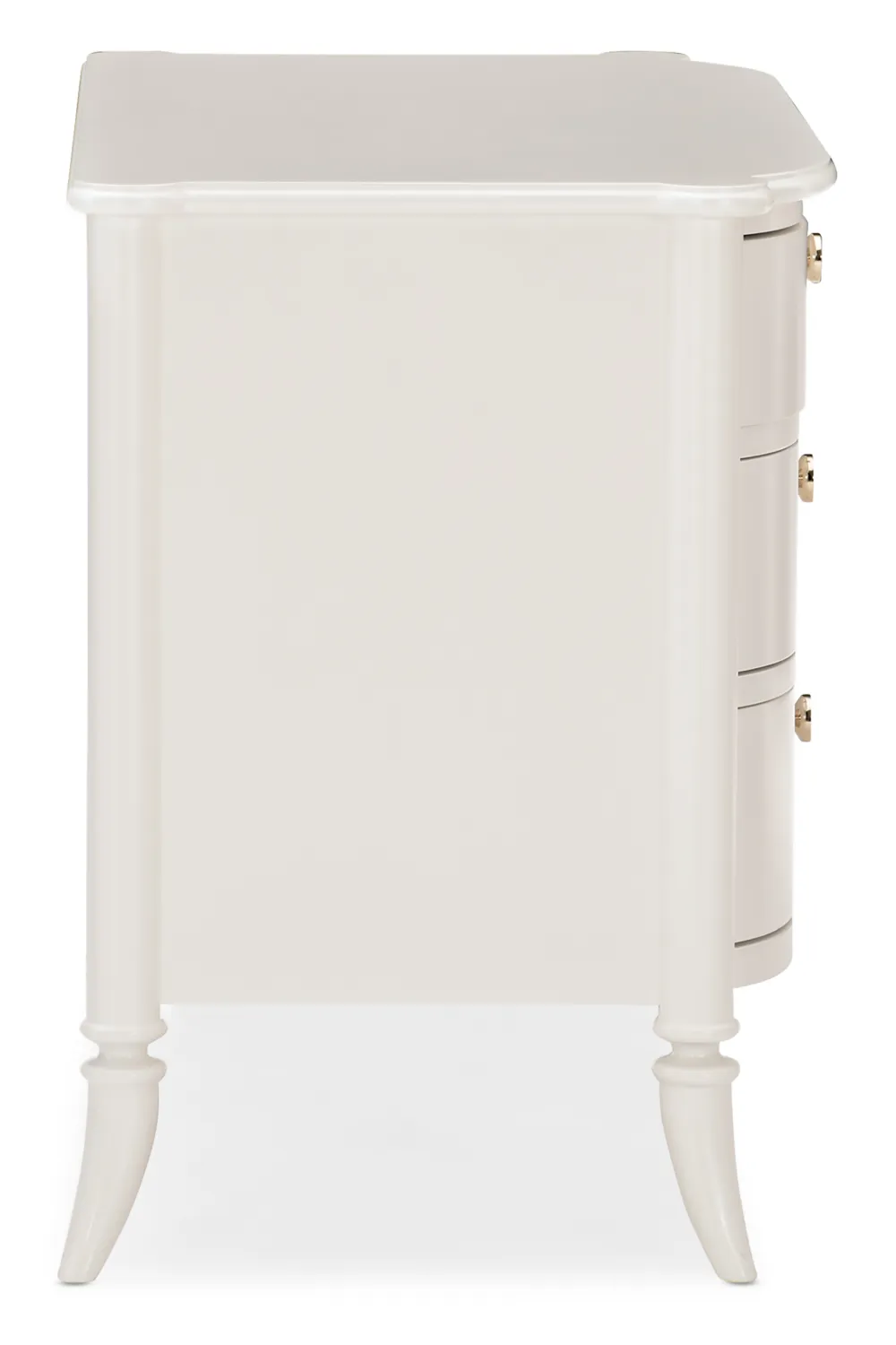 Pearlized White Nightstand | Caracole Oyster Diver