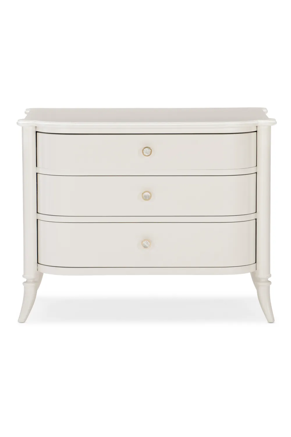 Pearlized White Nightstand | Caracole Oyster Diver