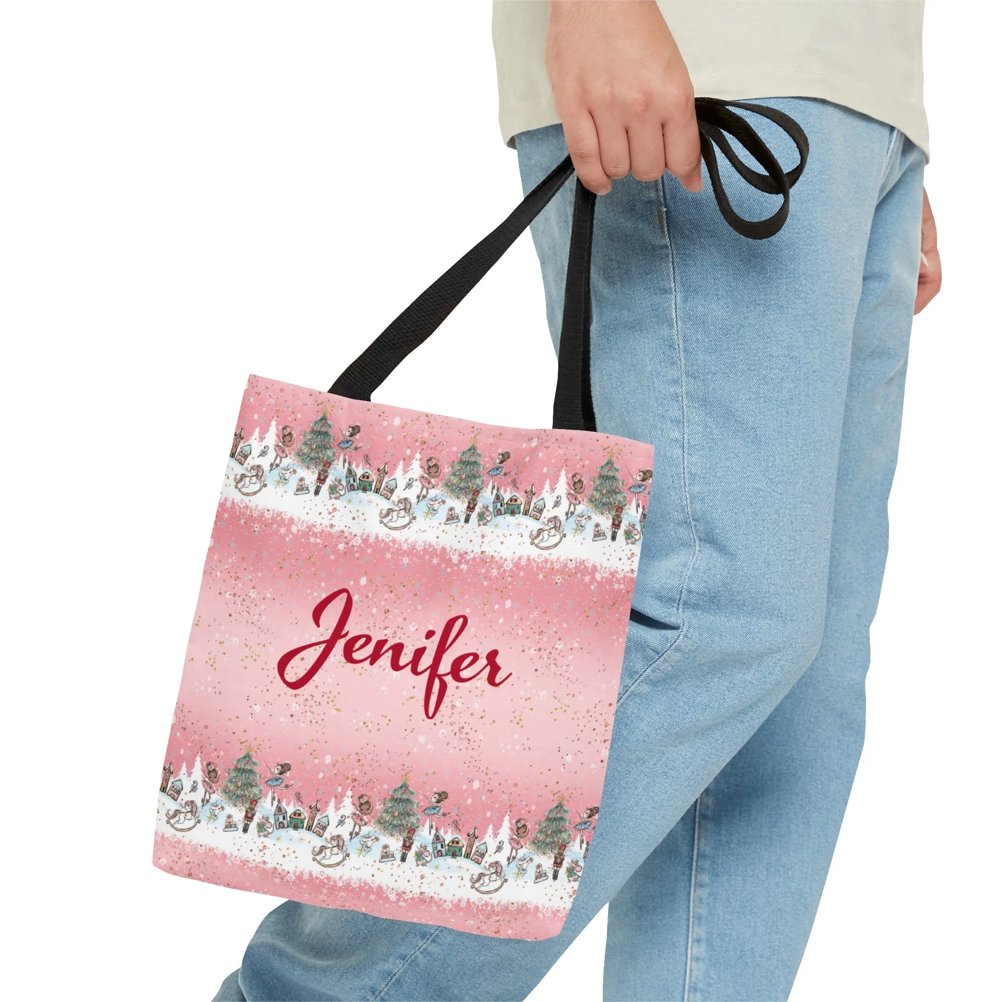 Personalised Tote Bag, Nutcracker Pink Christmas Tote bag