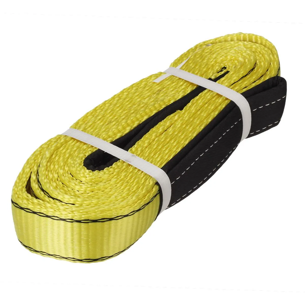Premium 2 Pcs Crane Towing Strap 20 feet x 2inch Durable 3400Dtex - Heavy Duty Web Sling - Corrosion Resistance Polyester Industrial Flat Eye-Eye Ropes