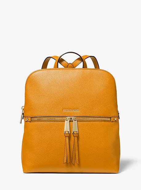 Rhea Medium Pebbled Slim Backpack