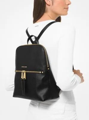 Rhea Medium Pebbled Slim Backpack