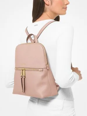 Rhea Medium Pebbled Slim Backpack