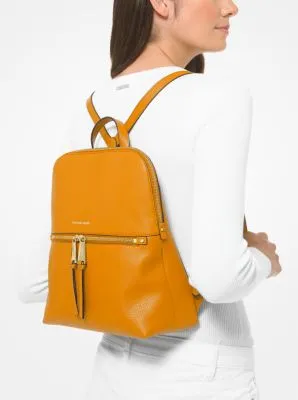 Rhea Medium Pebbled Slim Backpack