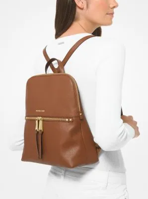 Rhea Medium Pebbled Slim Backpack