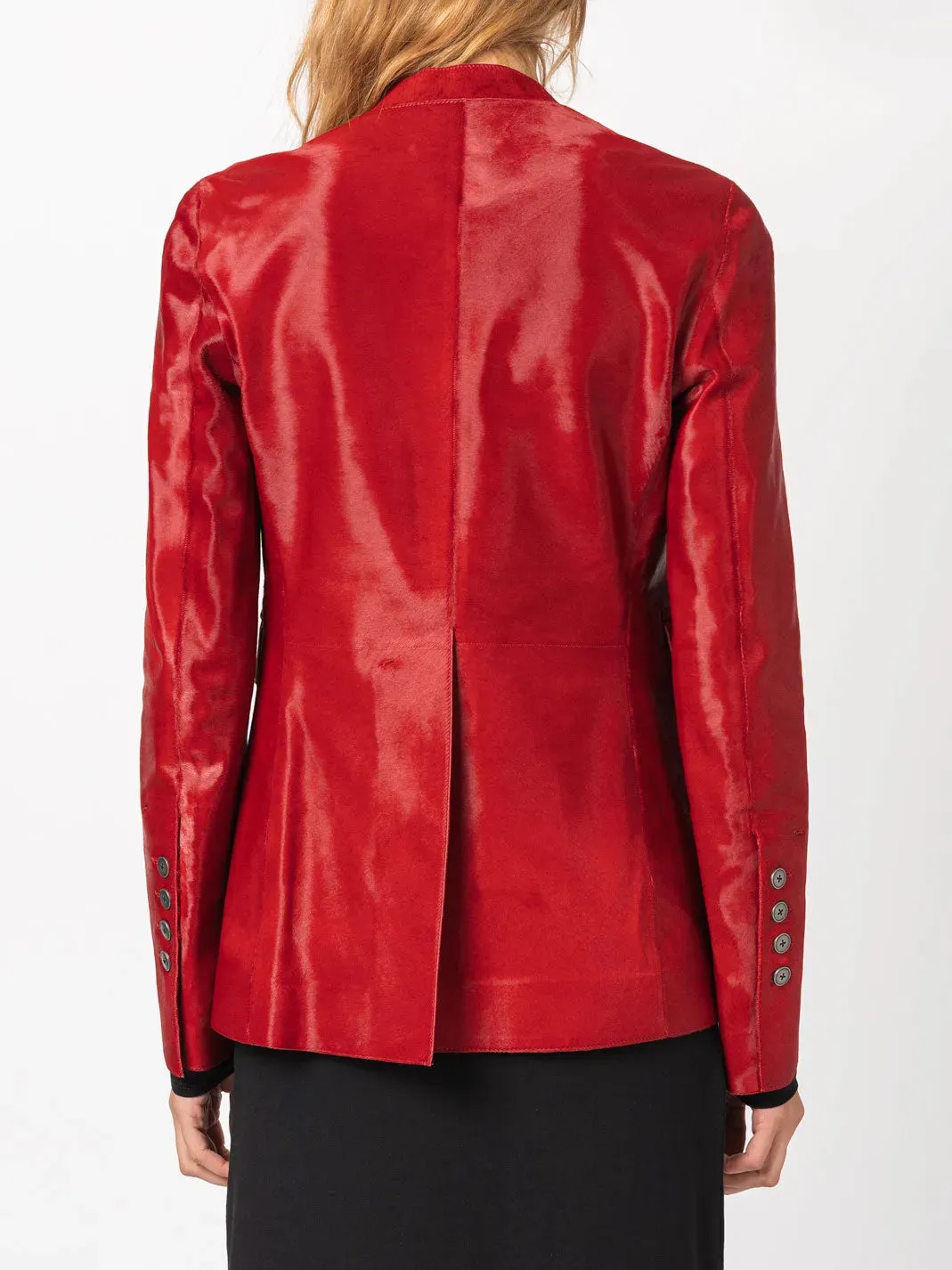 Shaved Vitello Leather Jacket