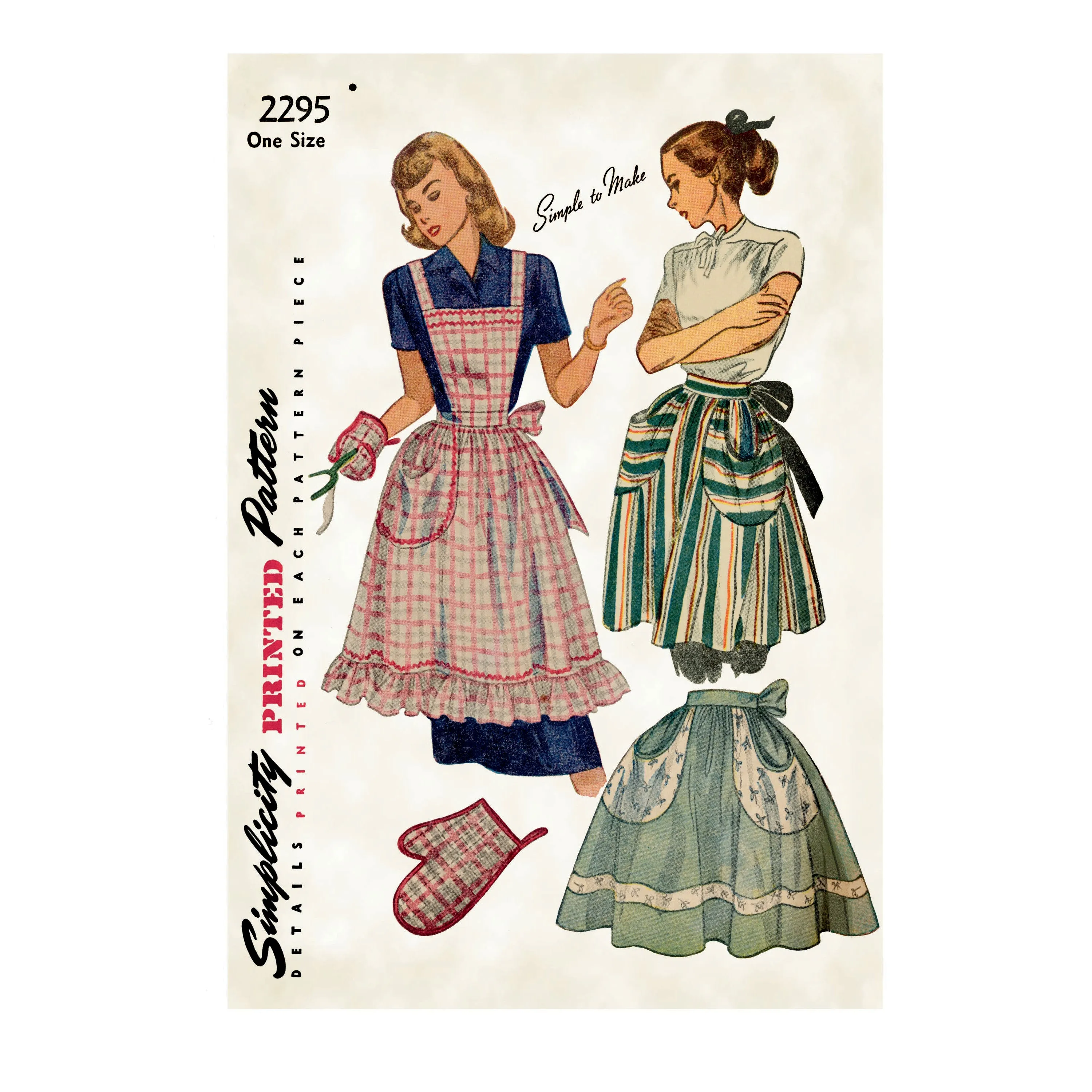 Simplicity Pattern S9496 Misses' Vintage Apron