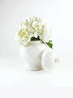 Small White Textured Ginger Jar