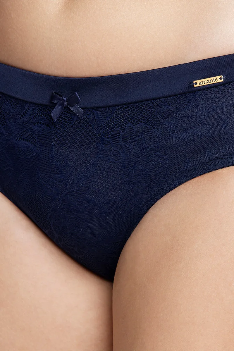 Solid Low Rise Seamed Hipster Panty - Evening Blue