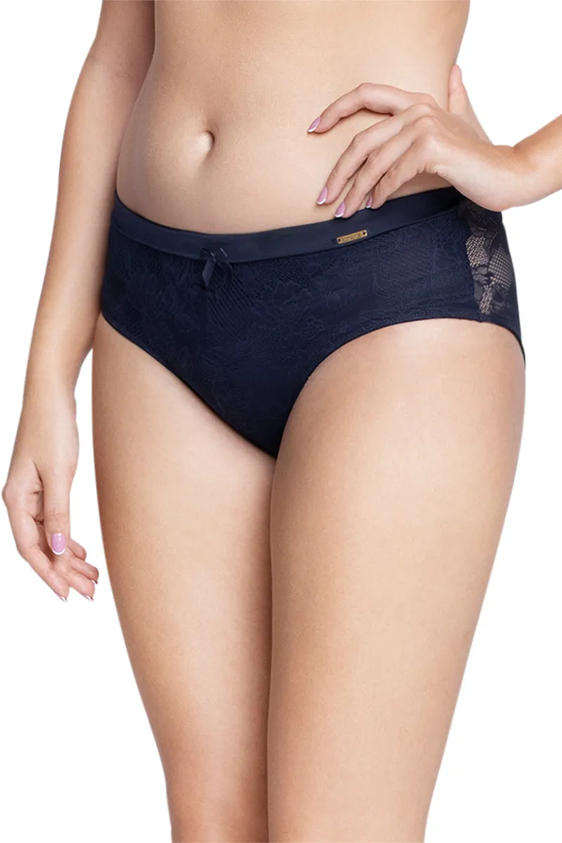 Solid Low Rise Seamed Hipster Panty - Evening Blue