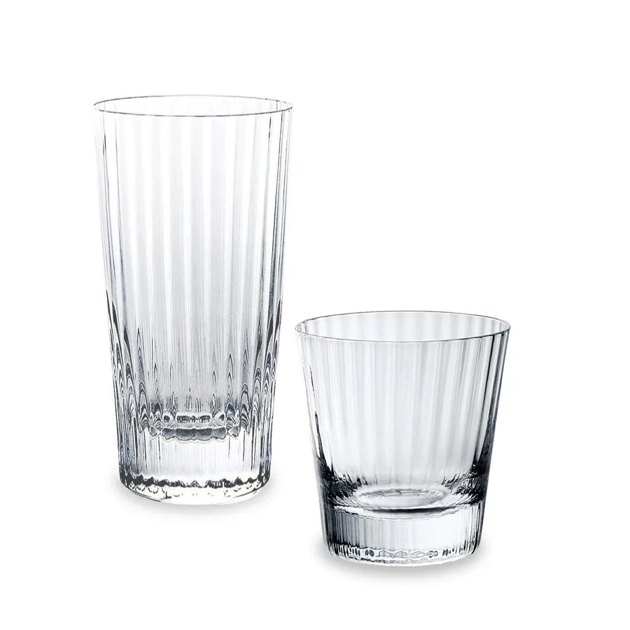 Sugahara Kirameki Ribbed textured old fashioned glass