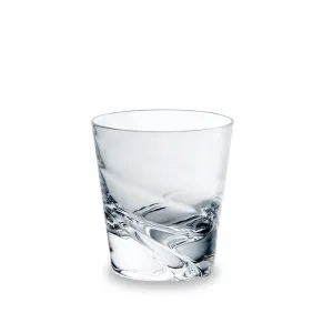 Sugahara Kirameki Swirl 3-line textured old fashioned glass