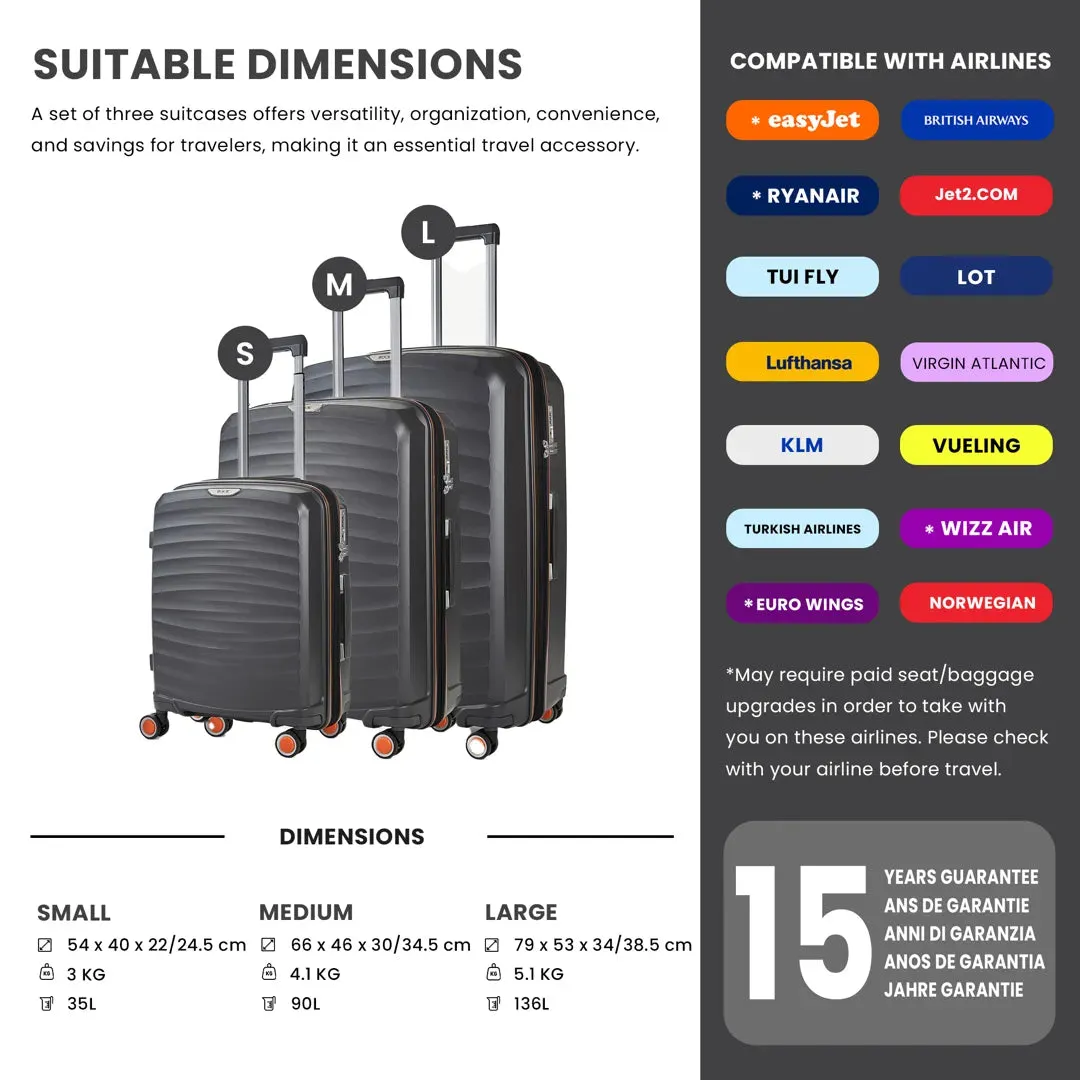 Sunwave - Suitcase Expandable Hard-Shell 4 Spinner Wheels
