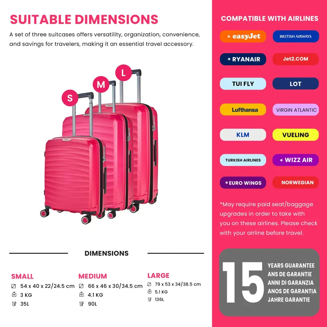 Sunwave - Suitcase Expandable Hard-Shell 4 Spinner Wheels