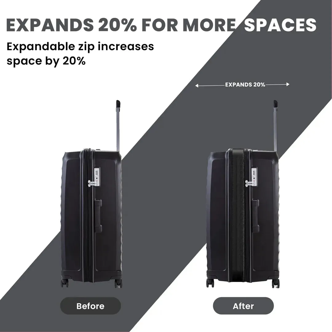 Sunwave - Suitcase Expandable Hard-Shell 4 Spinner Wheels