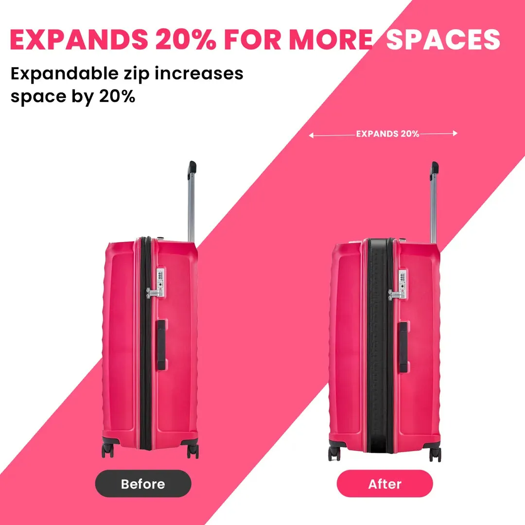 Sunwave - Suitcase Expandable Hard-Shell 4 Spinner Wheels