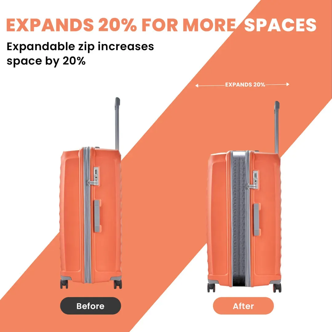 Sunwave - Suitcase Expandable Hard-Shell 4 Spinner Wheels