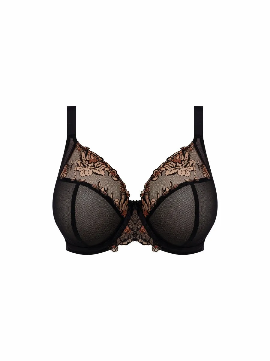 Teagan Plunge Bra - Black/Almond