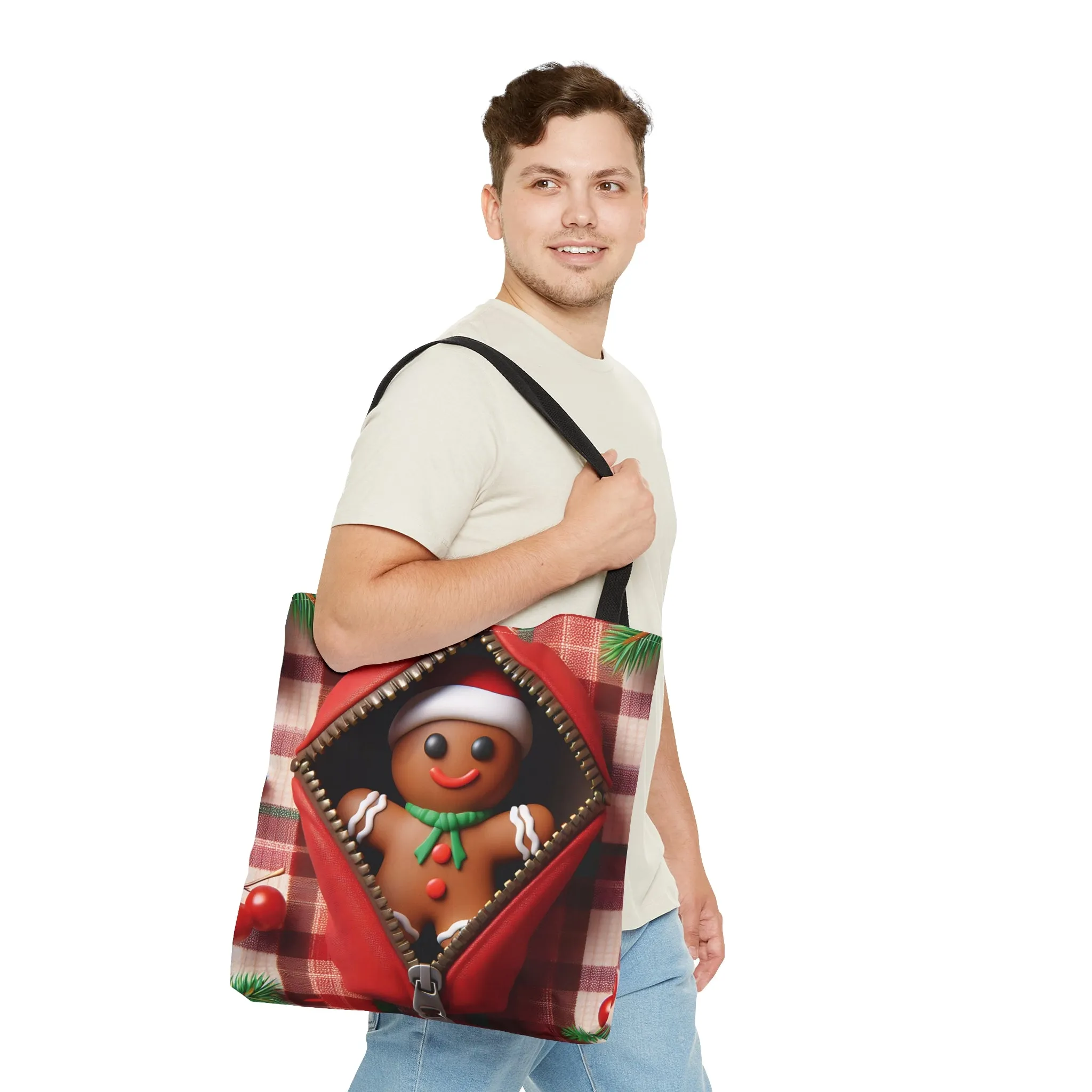 Tote Bag, Christmas, Gingerbread Man