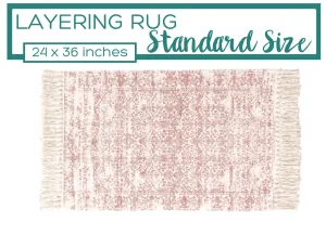 Vintage Style Accent Rug, Red