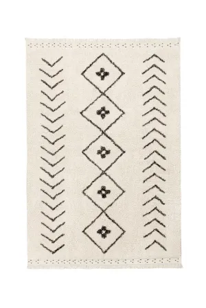WASHABLE AREA RUG BEREBER RHOMBS
