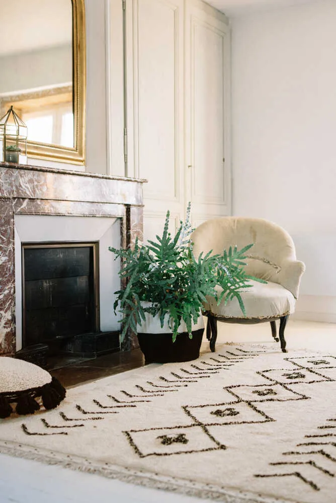 WASHABLE AREA RUG BEREBER RHOMBS