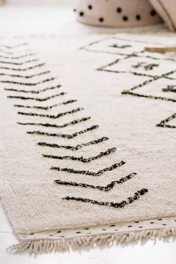 WASHABLE AREA RUG BEREBER RHOMBS