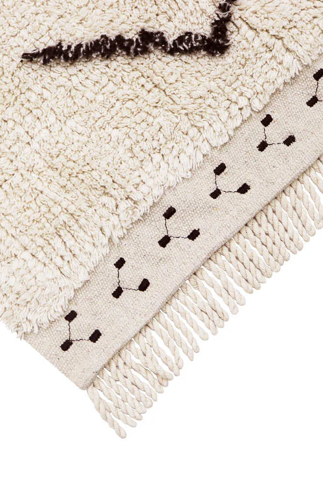 WASHABLE AREA RUG BEREBER RHOMBS
