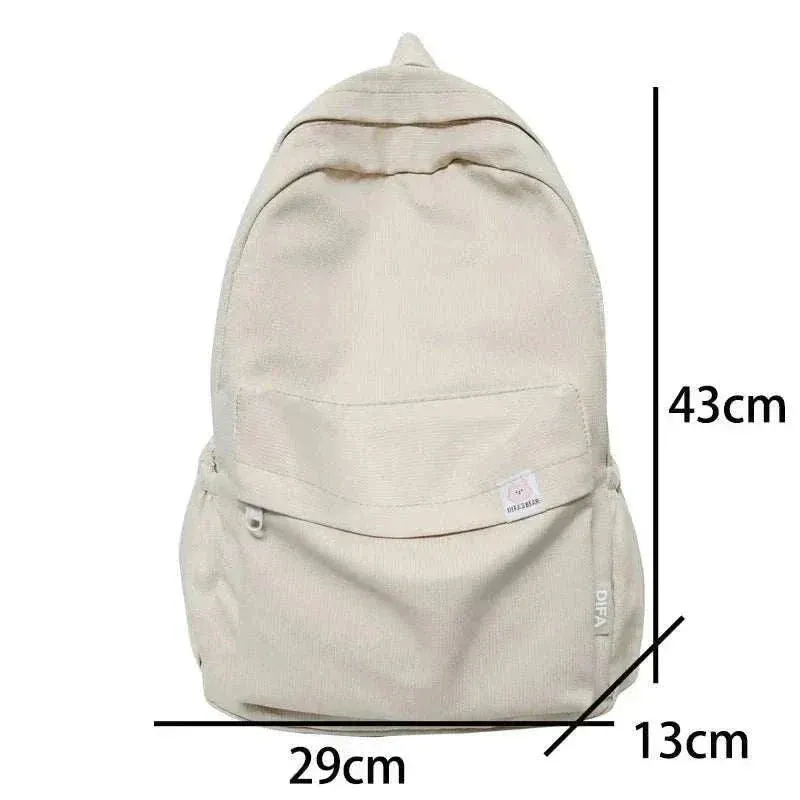Waterproof Backpack | Solid Color Travel & School Bag - BBP009