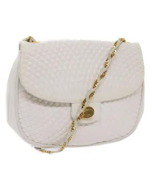 White Quilted Leather Shoulder Bag by Bally - Swiss-made Accessory included