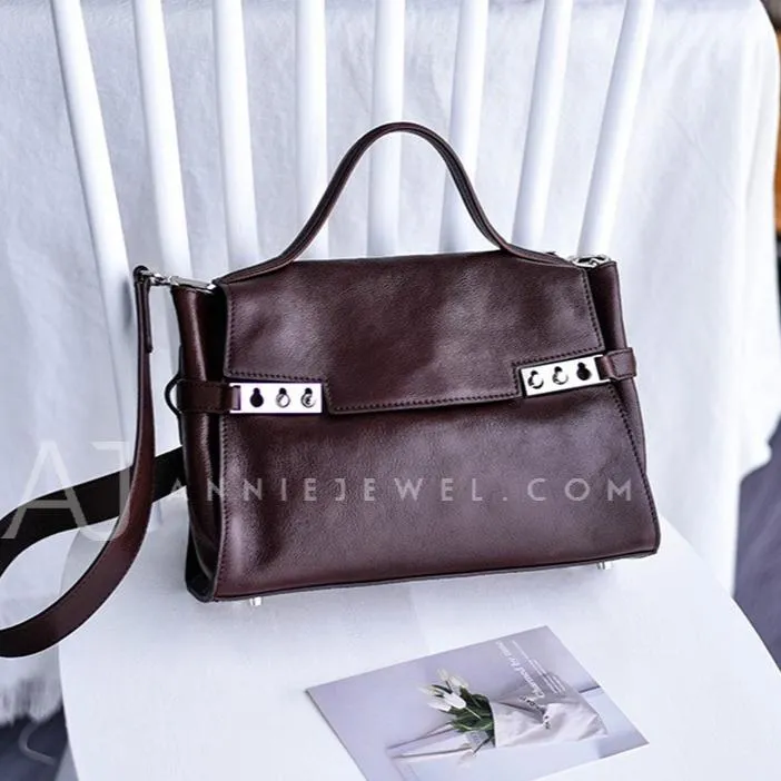 Women's Black Satchel Handbag Black Leather Satchel Satchels Handbags