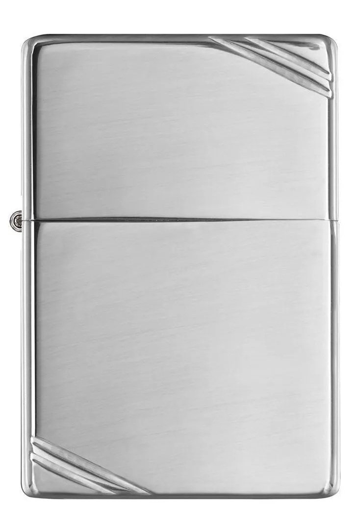 Zippo Hi-Polish Chrome Vintage with Slashes