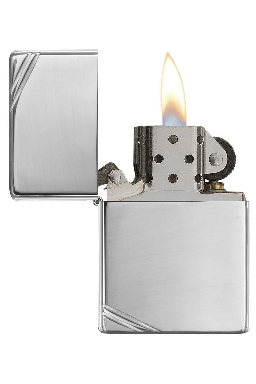 Zippo Hi-Polish Chrome Vintage with Slashes